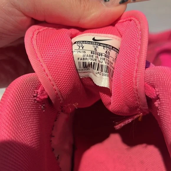 Nike air max hot pink and bright blue size 7 y - Picture 6 of 6